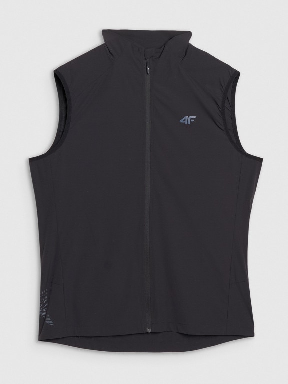 Męski bezrękawnik do biegania 4F 4FWSS25TVJAM248 - czarny