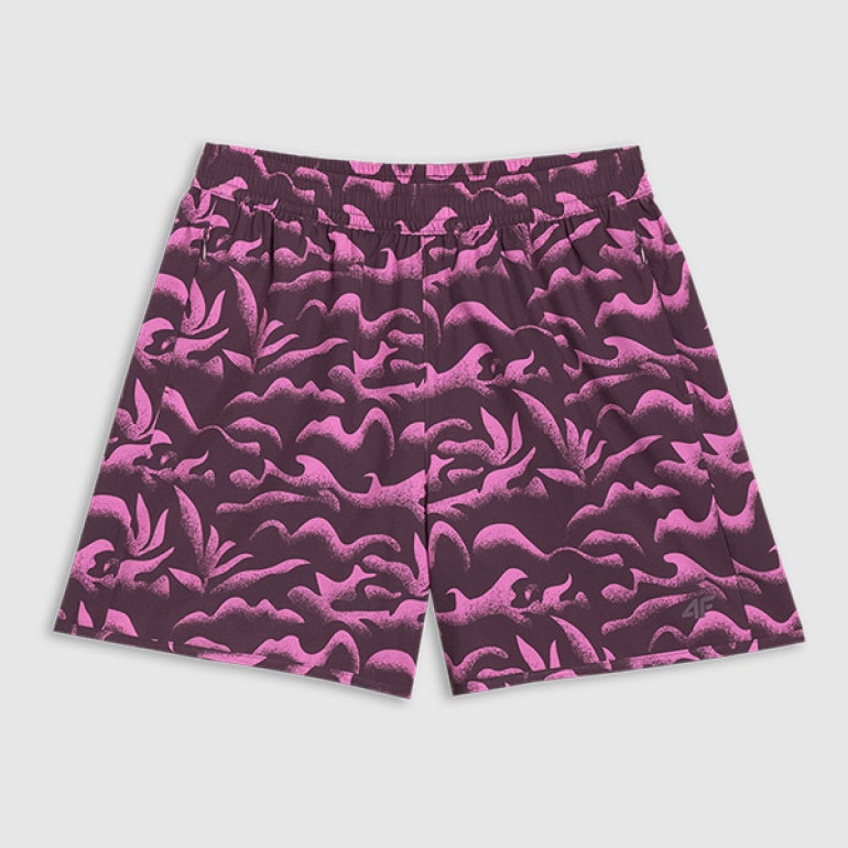 Damskie spodenki plażowe 4F 4FWSS25UBDSF136 - multikolor