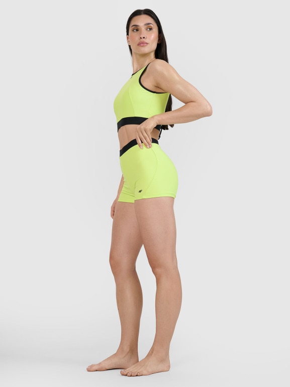 Damskie spodenki kąpielowe 4F 4FWSS25UBKBF074 - zielone