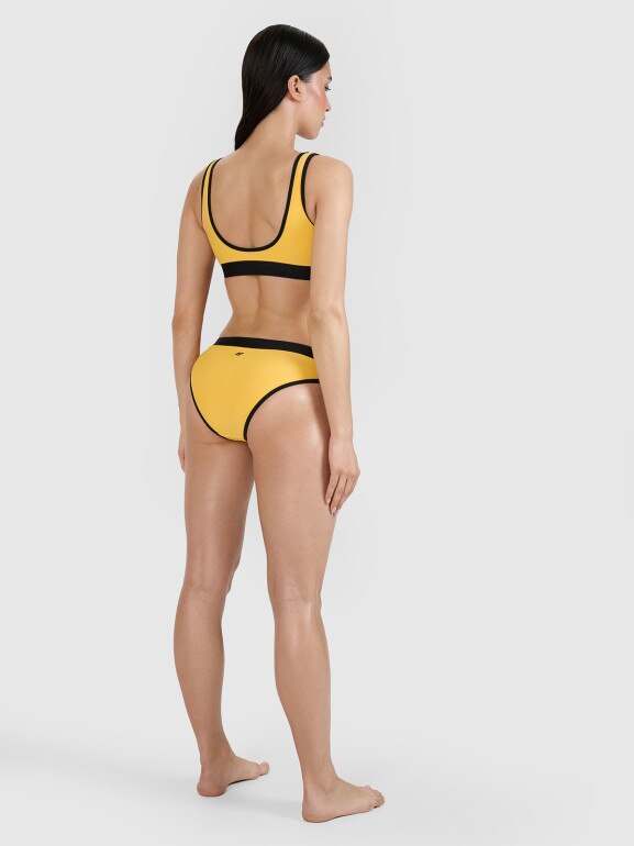Damski kostium kąpielowy (dół) 4F 4FWSS25UBKBF078 - żółty