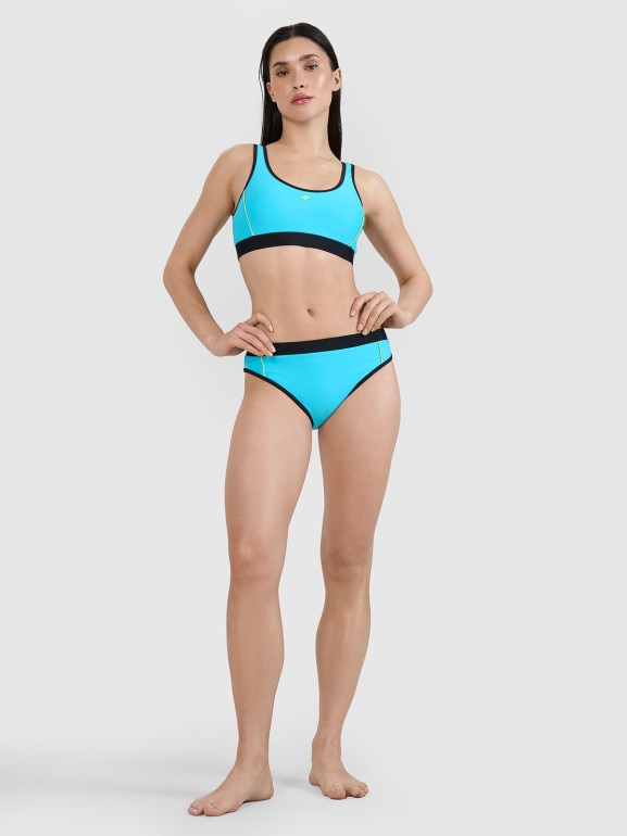 Damski kostium kąpielowy (góra) 4F 4FWSS25UBKTF077 - niebieski