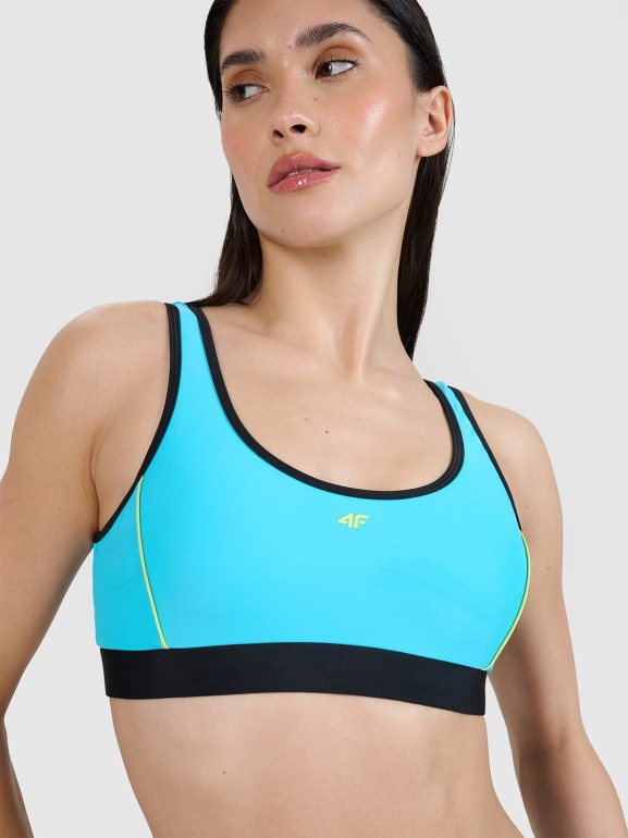 Damski kostium kąpielowy (góra) 4F 4FWSS25UBKTF077 - niebieski