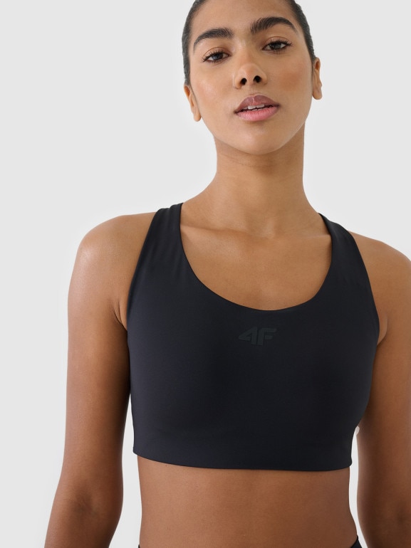 Biustonosz treningowy 4F 4FWSS25USBAF164 - czarny