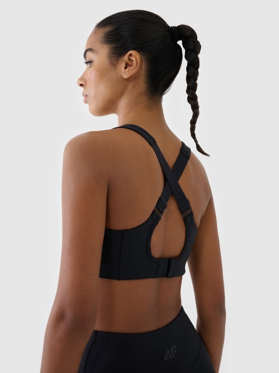 Biustonosz treningowy 4F 4FWSS25USBAF164 - czarny