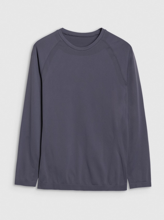 Męska bielizna termoaktywna bezszwowa (góra) 4F 4FWSS25USEAM187 - szara