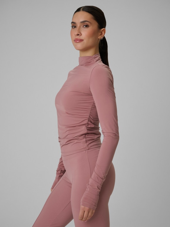 Damski longsleeve treningowy 4F 4FWSS26TFLOF502 - różowy