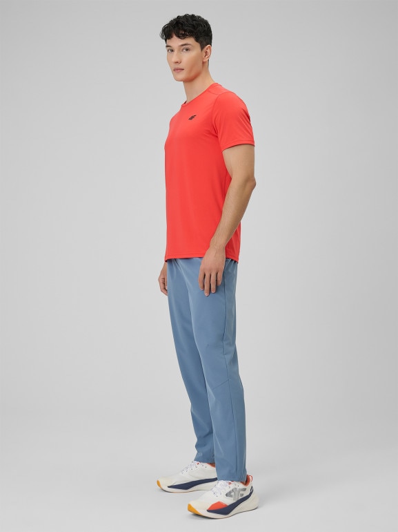Męskie spodnie treningowe 4F 4FWSS26TFTRM1047 - denim
