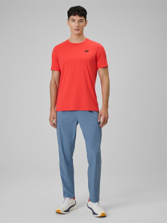Męskie spodnie treningowe 4F 4FWSS26TFTRM1047 - denim