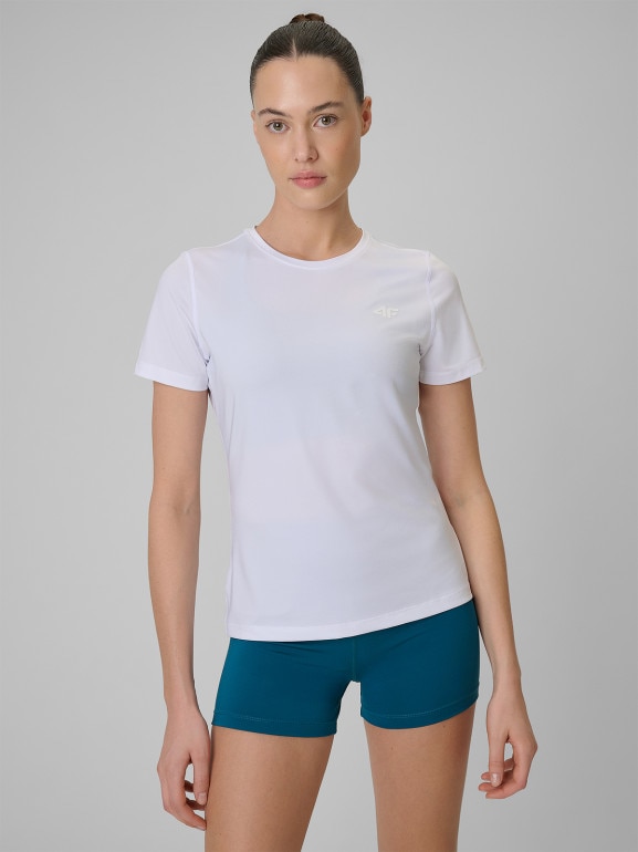 Damska koszulka treningowa 4F 4FWSS26TFTSF1846 - biała