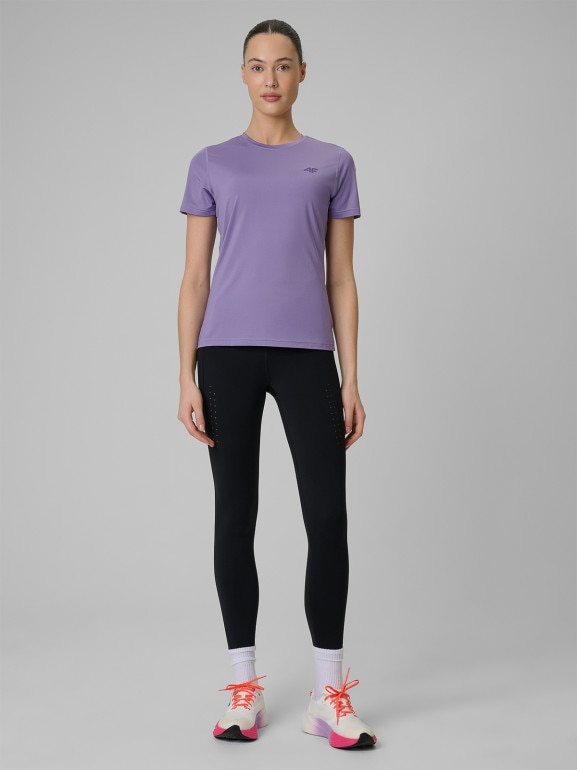 Damska koszulka treningowa 4F 4FWSS26TFTSF1846 - fioletowa