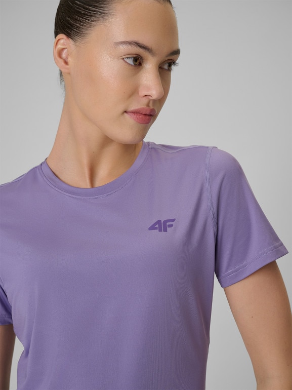 Damska koszulka treningowa 4F 4FWSS26TFTSF1846 - fioletowa