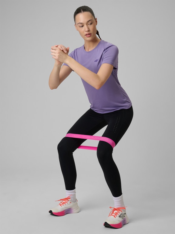 Damska koszulka treningowa 4F 4FWSS26TFTSF1846 - fioletowa