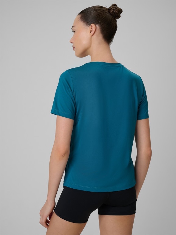 Damska koszulka treningowa 4F 4FWSS26TFTSF1847 - turkusowa