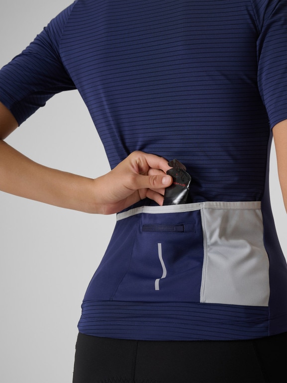 Damska koszulka kolarska 4F 4FWSS26TFTSF1909 - granatowa