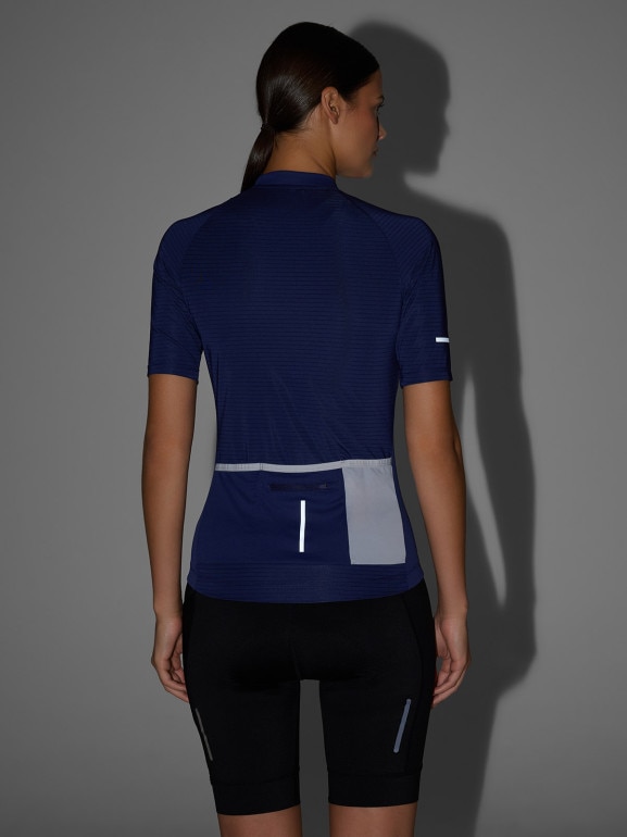 Damska koszulka kolarska 4F 4FWSS26TFTSF1909 - granatowa