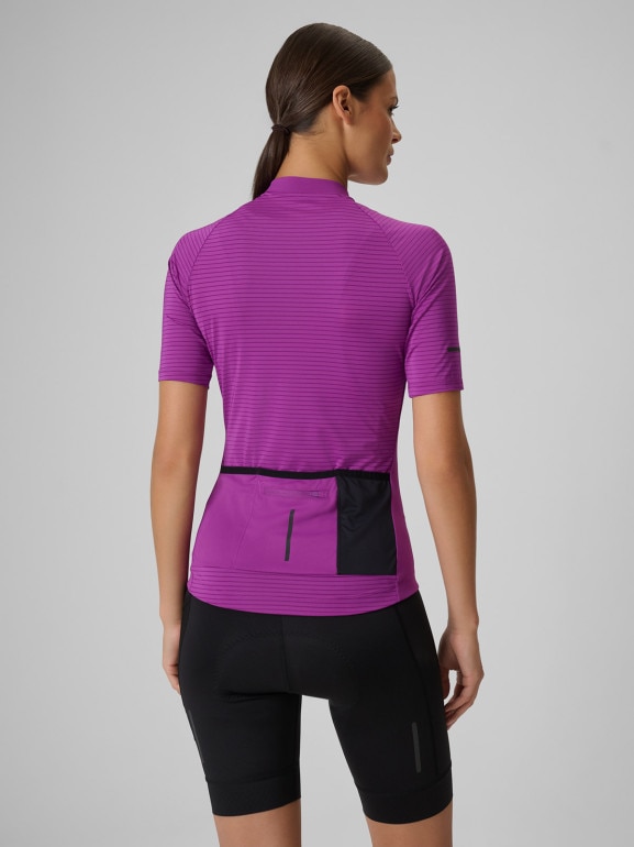 Damska koszulka kolarska 4F 4FWSS26TFTSF1909 - fioletowa