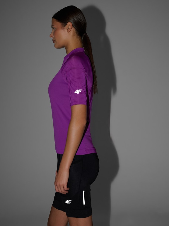 Damska koszulka kolarska 4F 4FWSS26TFTSF1909 - fioletowa