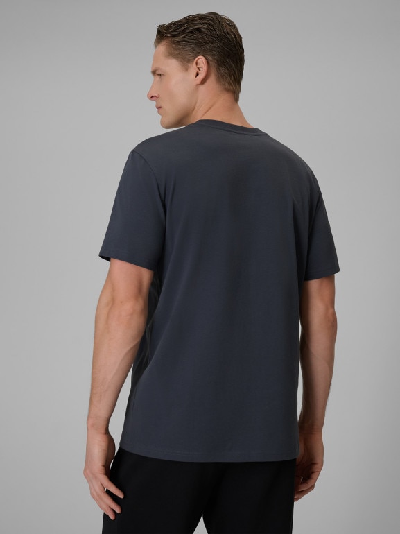 Męski t-shirt z nadrukiem 4F 4FWSS26TTSHM2667 - szary