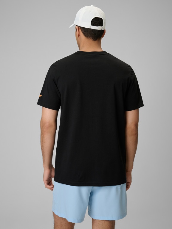Męski t-shirt z nadrukiem 4F 4FWSS26TTSHM2784 - czarny