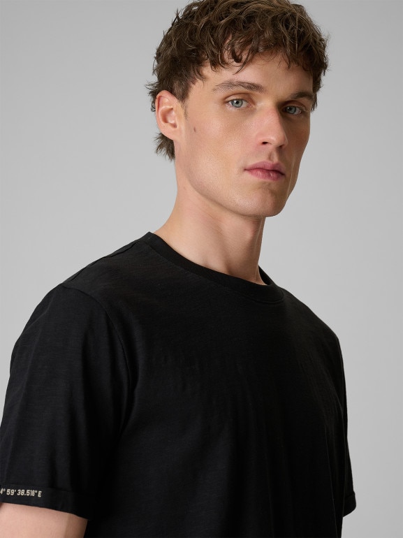 Męski t-shirt bez nadruku 4F 4FWSS26TTSHM3322 - czarny