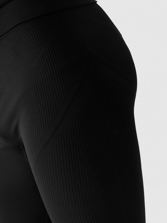 Męska bielizna termoaktywna bezszwowa (dół) 4F 4FWAW24USEAM173 - czarna