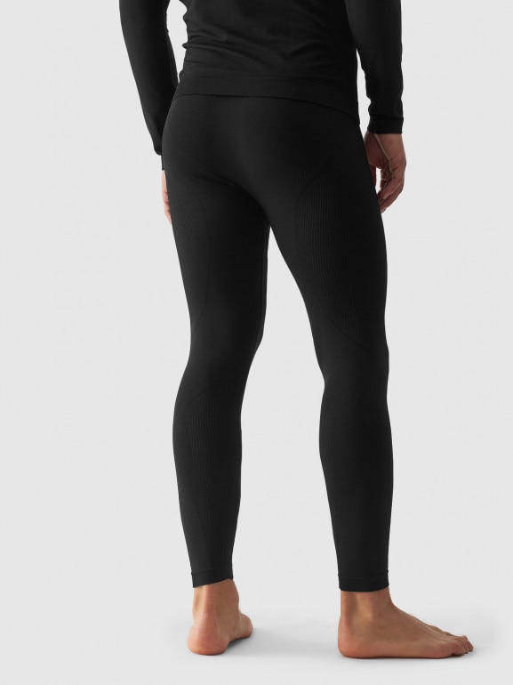 Męska bielizna termoaktywna bezszwowa (dół) 4F 4FWAW24USEAM173 - czarna