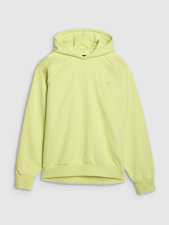 Bluza dresowa nierozpinana z kapturem uniseks 4F 4FWSS25TSWSU1547 - zielona