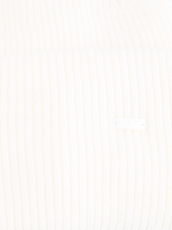 Czapka beanie uniseks 4F 4FRAW25ACAPU0721 - biała