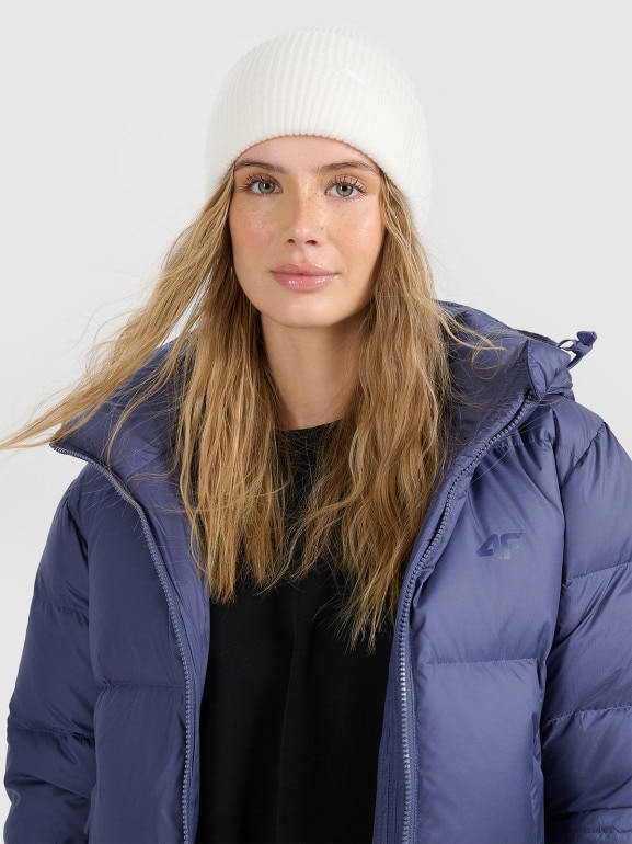 Czapka beanie uniseks 4F 4FRAW25ACAPU0721 - biała