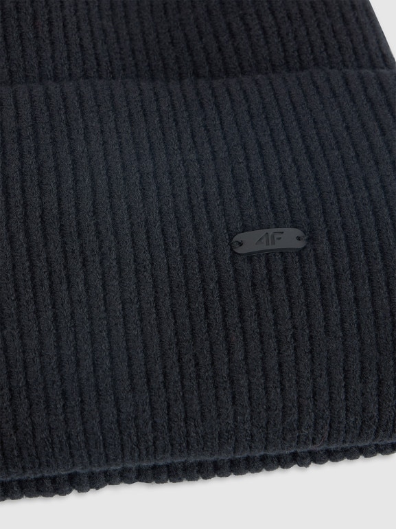 Czapka beanie uniseks 4F 4FRAW25ACAPU0721 - czarna