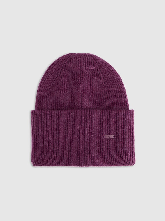 Czapka beanie uniseks 4F 4FRAW25ACAPU0721 - fioletowa
