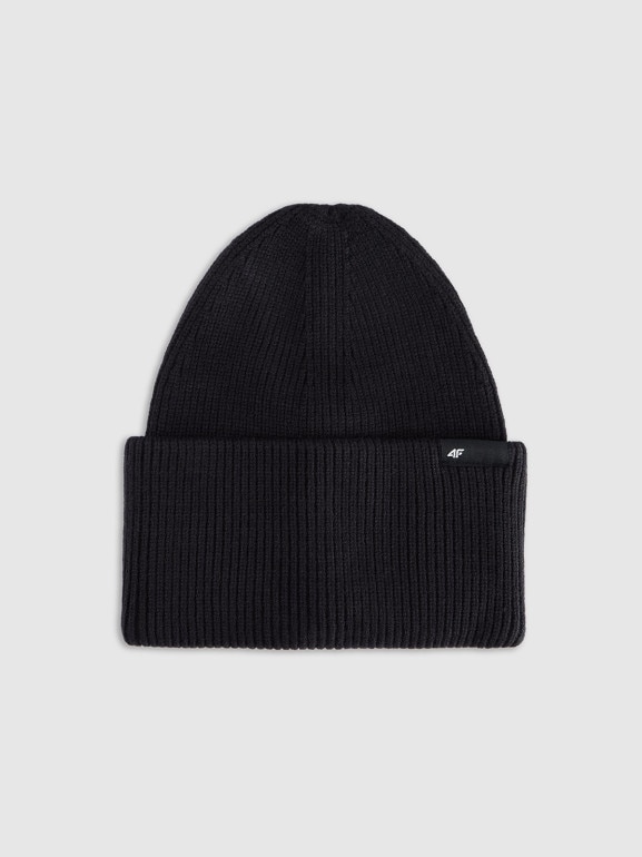 Czapka beanie uniseks 4F 4FRAW25ACAPU0738 - czarna