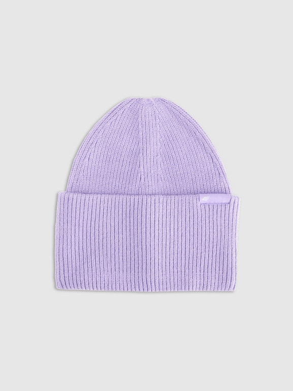 Czapka beanie uniseks 4F 4FRAW25ACAPU0738 - fioletowa