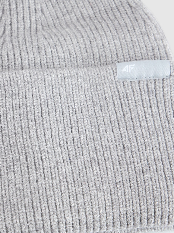 Czapka beanie uniseks 4F 4FRAW25ACAPU0738 - szara