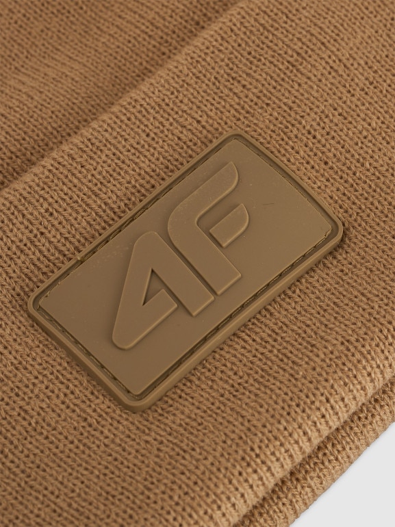 Czapka beanie uniseks 4F 4FRAW25ACAPU0809 - brązowa