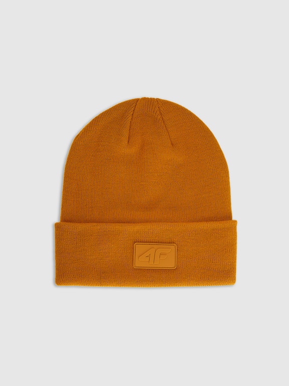 Czapka beanie uniseks 4F 4FRAW25ACAPU0809 - żółta