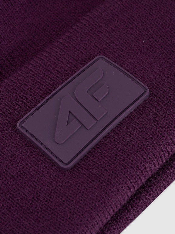 Czapka beanie uniseks 4F 4FRAW25ACAPU0809 - fioletowa