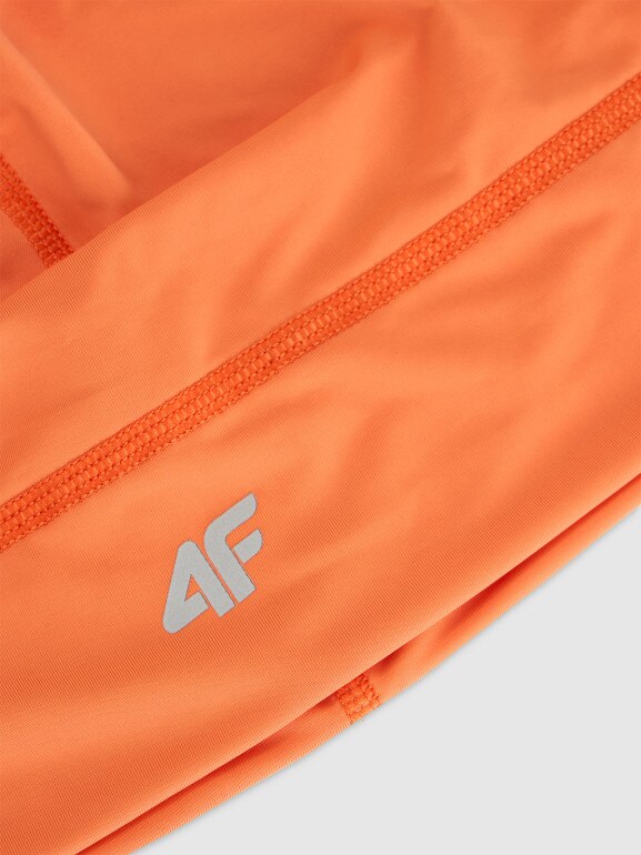 Czapka do biegania uniseks 4F 4FWAW25AFCAU117 - pomarańczowa