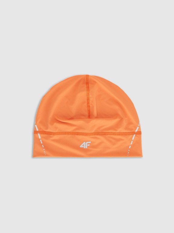 Czapka do biegania uniseks 4F 4FWAW25AFCAU117 - pomarańczowa