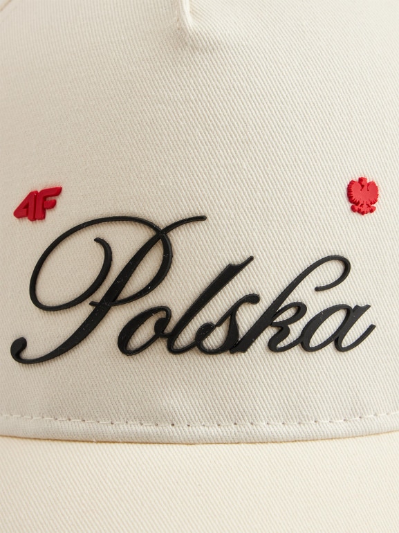 Czapka z daszkiem kibica 4F 4FRSS26ACABF0711 - biała