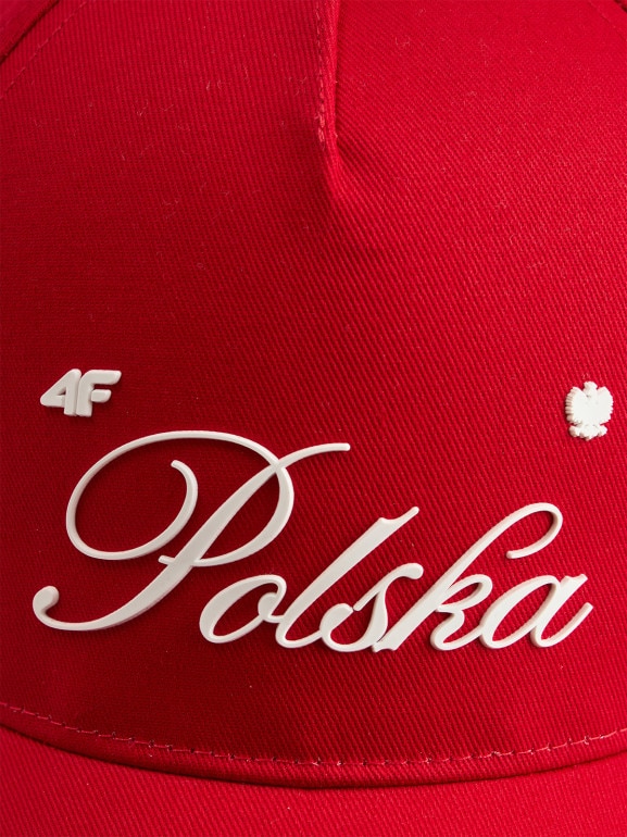 Czapka z daszkiem kibica 4F 4FRSS26ACABF0711 - czerwone