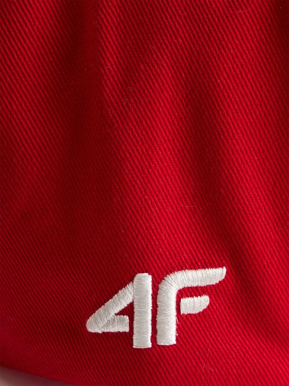 Czapka z daszkiem kibica 4F 4FRSS26ACABU591 - czerwona