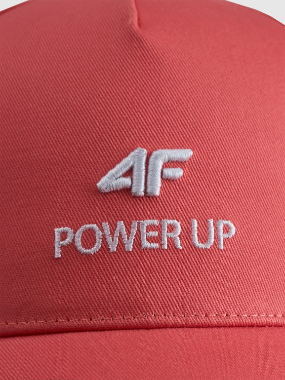 Czapka z daszkiem uniseks 4F 4FWSS26ACABU555 - koralowa