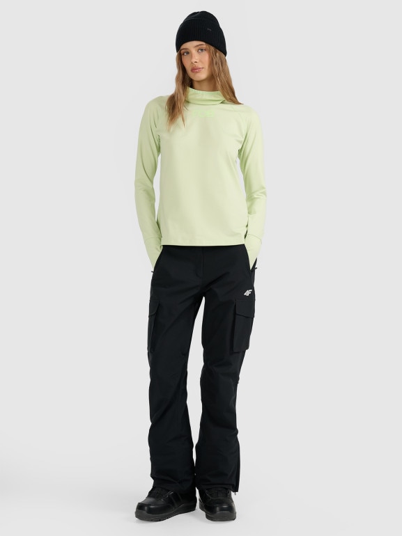 Damska bielizna termiczna (góra) 4F 4FWAW25UBRUF086 - turkusowa