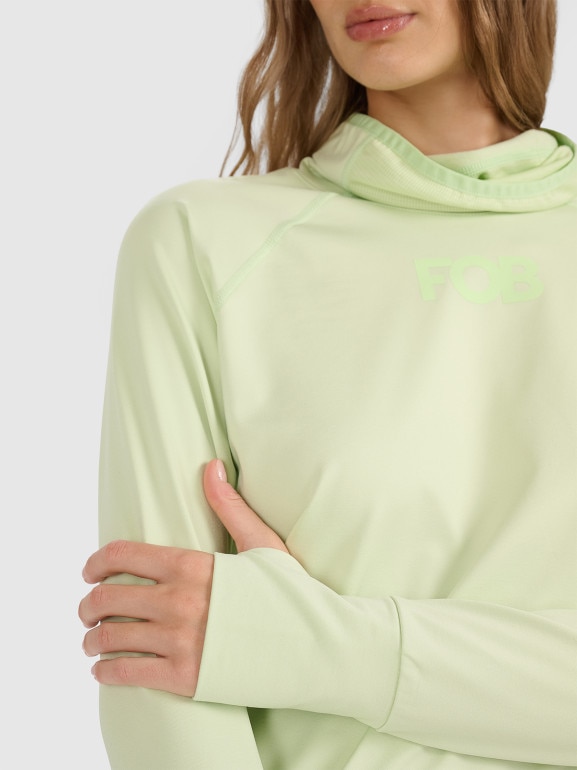 Damska bielizna termiczna (góra) 4F 4FWAW25UBRUF086 - turkusowa