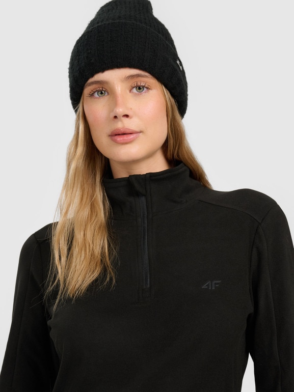 Damska bielizna termiczna polarowa (góra) 4F 4FRAW25UFLEF080 - czarna