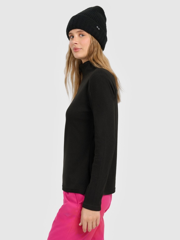 Damska bielizna termiczna polarowa (góra) 4F 4FRAW25UFLEF080 - czarna