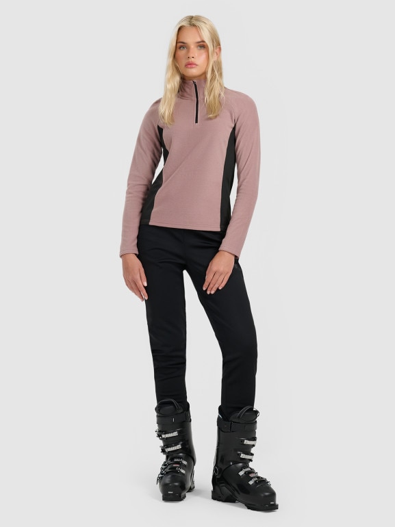 Damska bielizna termiczna polarowa (góra) 4F 4FWAW25UFLEF064 - beżowa