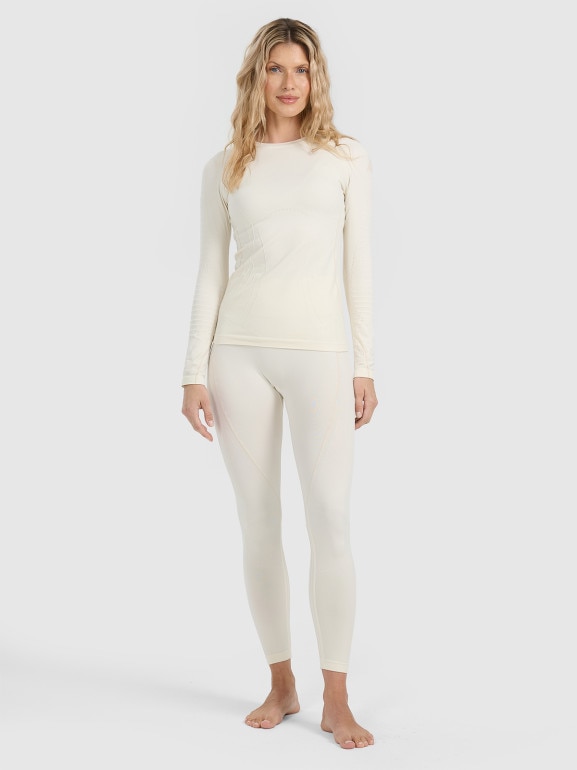 Damska bielizna termoaktywna (dół) 4F 4FWAW25USEAF204 - biała