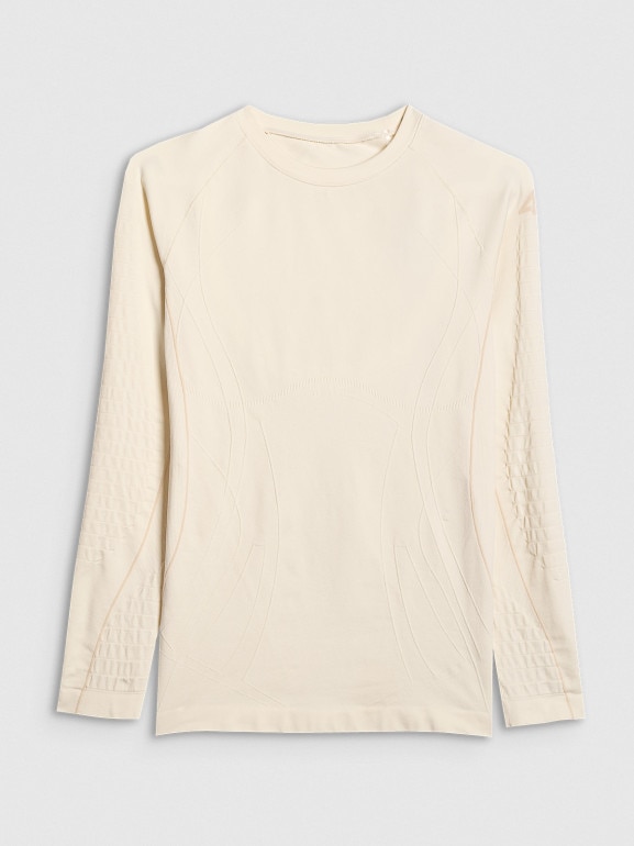 Damska bielizna termoaktywna (góra) 4F 4FWAW25USEAF203 - biała